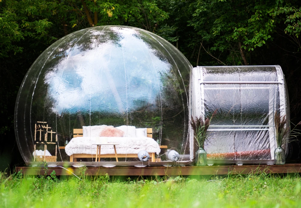 living in a bubble tent